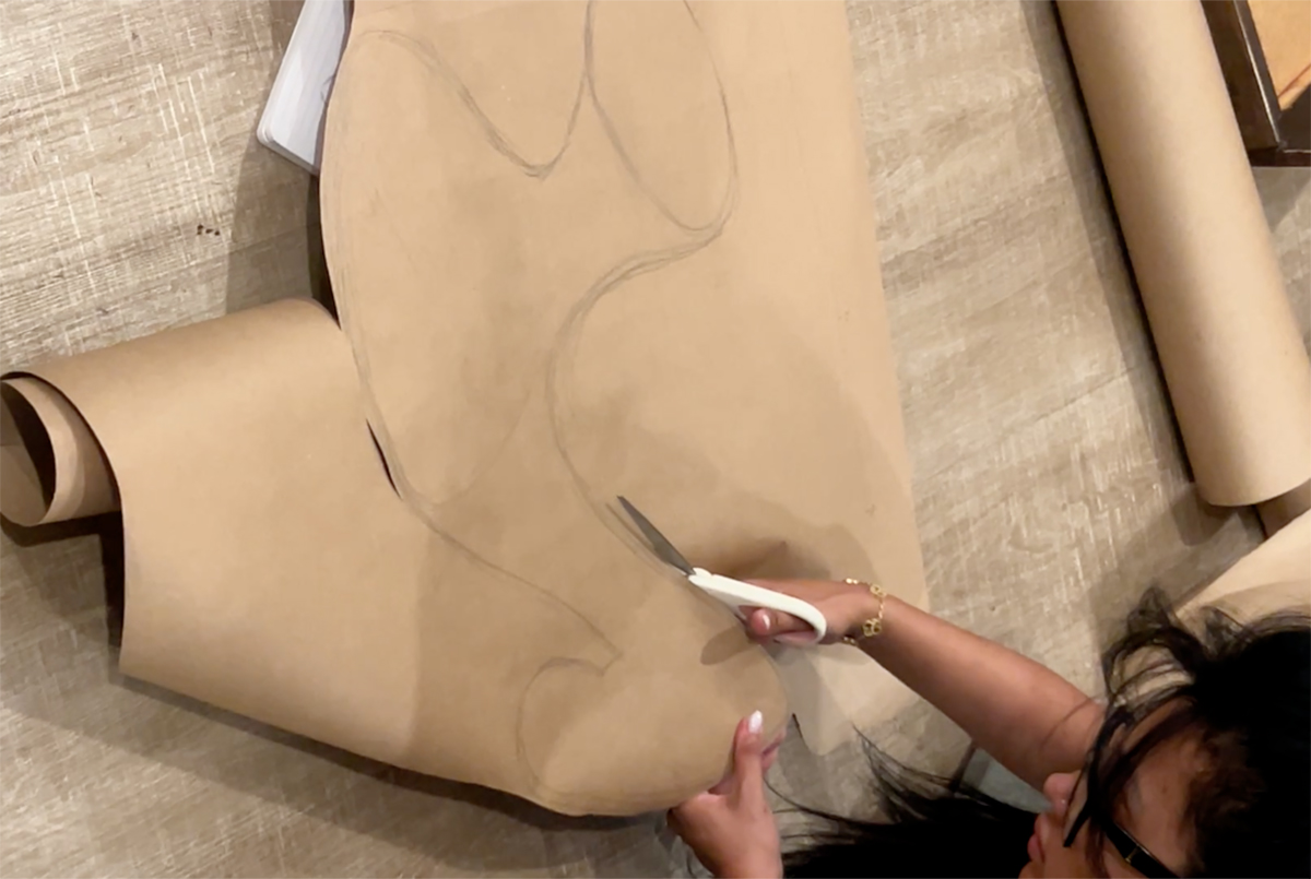 Making custom sewing pattern for newborn unicorn or horse posing pillow