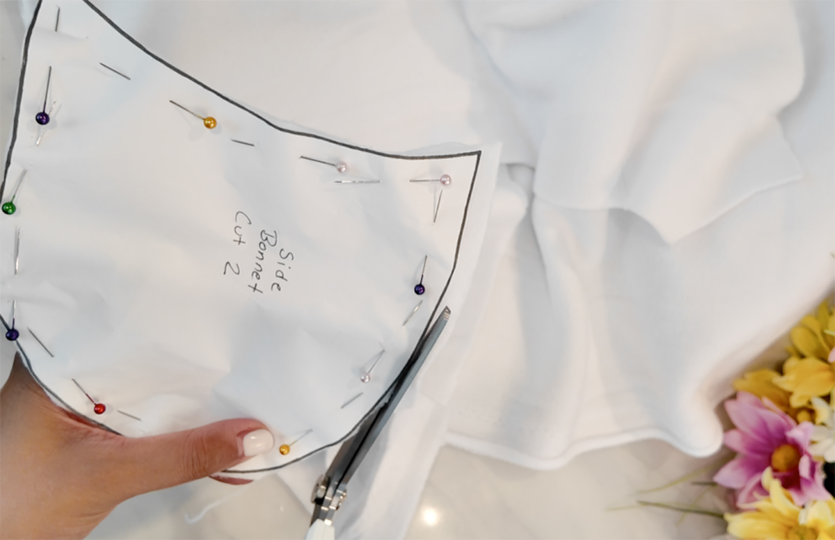 Baby bonnet sewing pattern